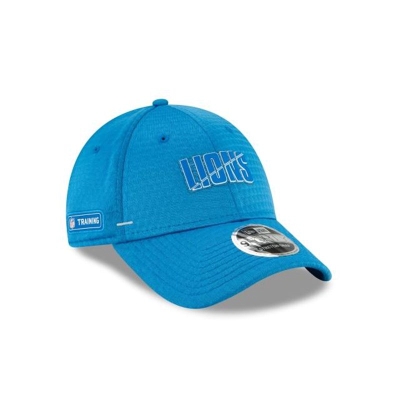 Blue Detroit Lions Hat - New Era NFL Official Summer Sideline Stretch Snap 9FORTY Snapback Caps USA7192845